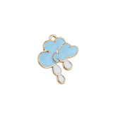 50pcs Alloy Drop Oil Cartoon Floating Locket Charms DIY Jewelry Accessory