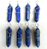 Natural Stone Aventurine Lapis Tiger Eye Charm Pendants for DIY Jewelry Making