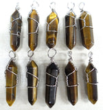 Natural Stone Aventurine Lapis Tiger Eye Charm Pendants for DIY Jewelry Making