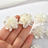 30pcs Resin Petal Winding Rounds Flowers Charms DIY Earring/Garment Accessory