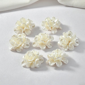 30pcs Resin Petal Winding Rounds Flowers Charms DIY Earring/Garment Accessory