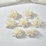 30pcs Resin Petal Winding Rounds Flowers Charms DIY Earring/Garment Accessory