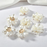 30pcs Resin Petal Winding Rounds Flowers Charms DIY Earring/Garment Accessory