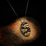 Italian Jewelry Tungsten Pendant Necklace Vintage Emerald Cocktail Choker
