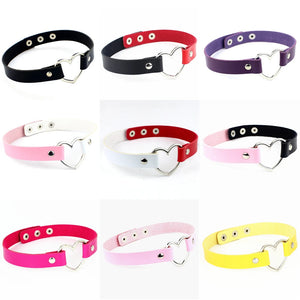 Heart Choker Necklace Women Girl Punk Statement Jewelry
