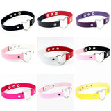 Heart Choker Necklace Women Girl Punk Statement Jewelry