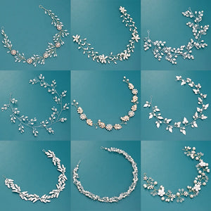 Pearl Crystal Hair Vine Wedding Headband Bridal Headpiece