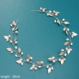 Pearl Crystal Hair Vine Wedding Headband Bridal Headpiece