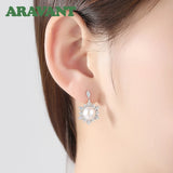 Freshwater Pearl 925 Silver Stud Earrings Wedding Jewelry