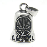 Flaming Leaf Bell Pendant 316 Stainless Steel Flames Bell Style Necklace