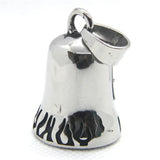 Flaming Leaf Bell Pendant 316 Stainless Steel Flames Bell Style Necklace