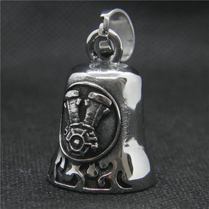 Motor Biker Engine Bell Pendant 316 Stainless Steel