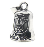 Motor Biker Engine Bell Pendant 316 Stainless Steel