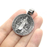 Polishing Priest Cross Pendant Stainless Steel Mens Pendant