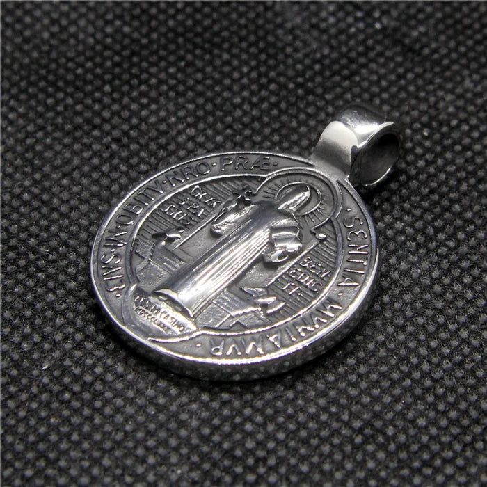 Polishing Priest Cross Pendant Stainless Steel Mens Pendant