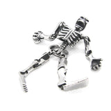 316L Stainless Steel Rotatable Skull Pendant