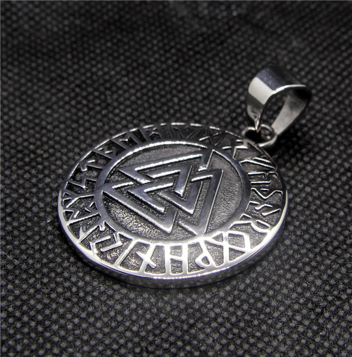 Round Pendant 316L Stainless Steel Mens Pendant