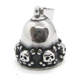 Skull Bell Pendant Stainless Steel Demon Mens Pendant