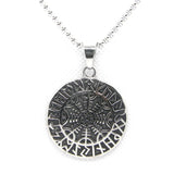 Vintage Round Pendant Stainless Steel Mens Pendant