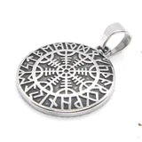 Vintage Round Pendant Stainless Steel Mens Pendant