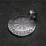 Vintage Round Pendant Stainless Steel Mens Pendant