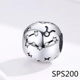 925 Sterling Silver Entwined Hearts Charm Bead