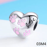 925 Silver Army Officer Skull Girl Charm Bead