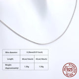 Natural S925 Silver Sideways Chain Necklace