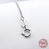 Natural S925 Silver Sideways Chain Necklace