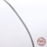 Natural S925 Silver Sideways Chain Necklace