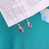 Rat Year Snake Chain Choker Pendant Necklace in S925 Sterling Silver
