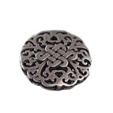 Vintage Thai Silver Matte Chinese Knot Ruyi Button Accessories
