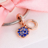 Rose Charm for Bracelets Women Beads S925 Sterling Silver Pendant