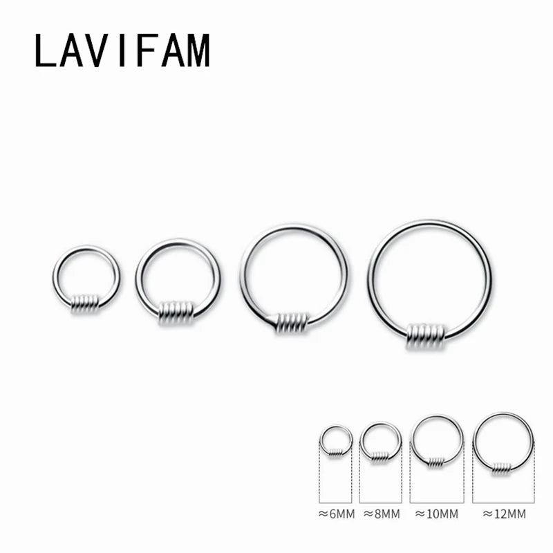S925 Small Hoop Earrings Gothic Punk Circle Twist Earring Minimalist Jewelry