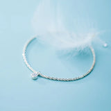 925 Silver Chain Link CZ Bracelet for Women Girls