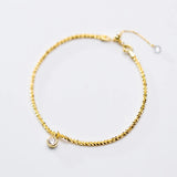925 Silver Chain Link CZ Bracelet for Women Girls