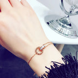 Roman Numerals Steel Bracelet with Austrian Crystal