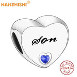 925 Silver Grandma Heart Charm Bead for Bracelet Necklace