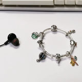 925 Sterling Silver Bracelet Snake Chain Daisy Flower Clasp Women Gift