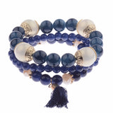 Women's Charm Beads Bracelet Set 3Pcs/Lot HXB002