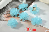 30pcs 30mm Resin Petal Flower Charms DIY Earrings/Garment Accessory