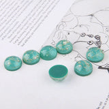 40pcs Geometry Resin Flatback Beads DIY Jewelry Earring Accessory
