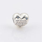Star Heart Beads for Charms Bracelets Silver 925 Jewelry DIY Pave Stones