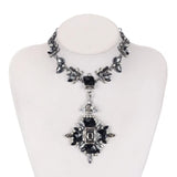 Geometric Crystal Choker Necklace for Women