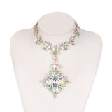 Geometric Crystal Choker Necklace for Women