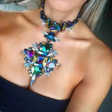 Geometric Crystal Choker Necklace for Women