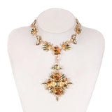 Geometric Crystal Choker Necklace for Women