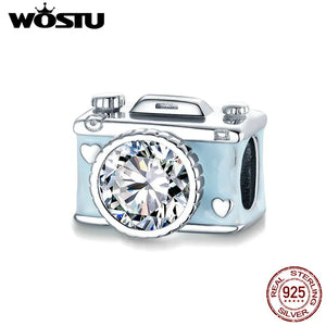 Wostu 925 Sterling Silver Camera Charm for Bracelet