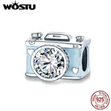 Wostu 925 Sterling Silver Camera Charm for Bracelet