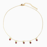 18k Plated Fruits Charm Choker Necklaces For Women